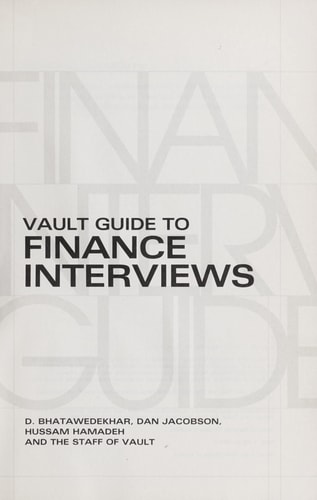 Vault Guide to Finance Interviews