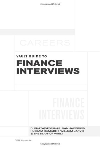 Vault Guide to Finance Interviews