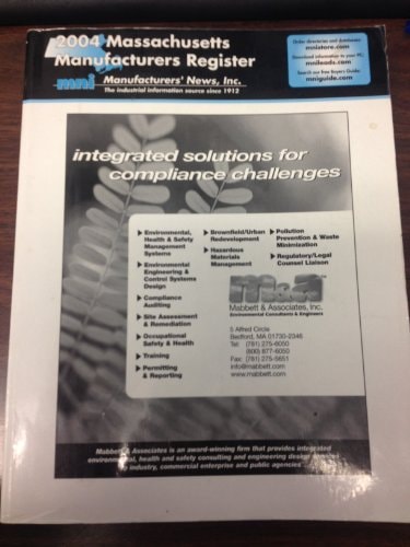 2004 Massachusetts Manufacturers Register