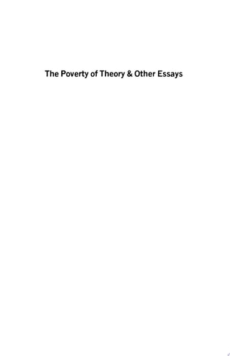 The Poverty of Theory