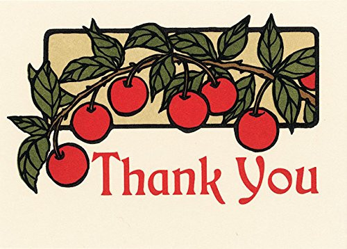 Cherry Thank you: Unboxed Set of 6 Cards