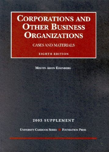 2003 to Corporations and Other Business Organizations