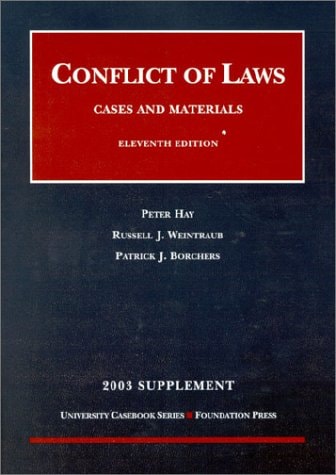 2003 to Conflicts of Law