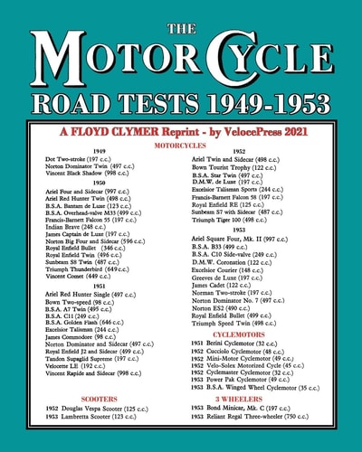 Motorcycle Road Tests 1949-1953