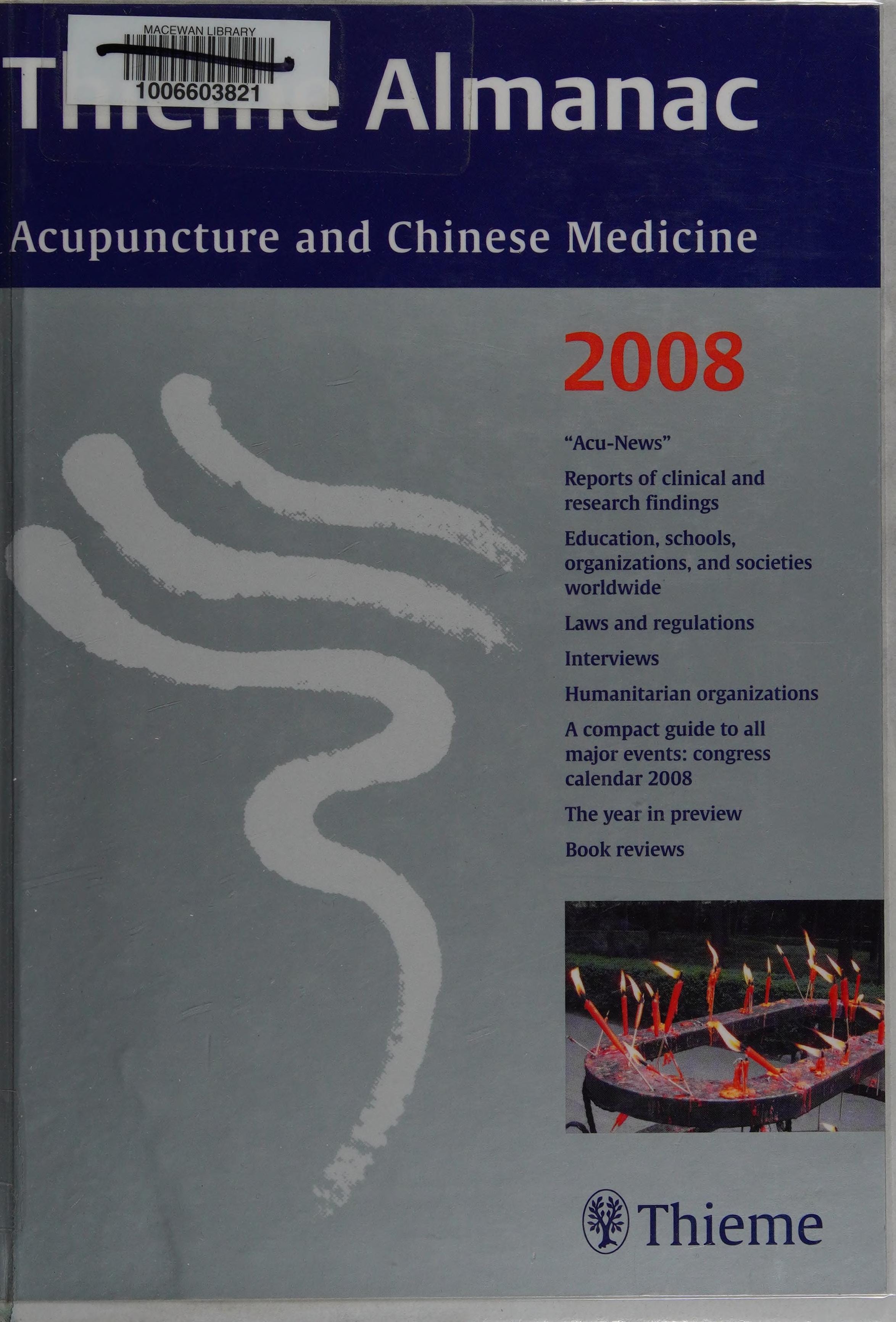 Thieme Almanac 2008: Acupuncture and Chinese Medicine