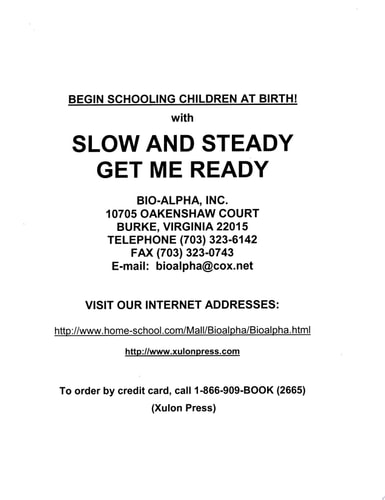 Slow and Steady, Get Me Ready A Parents' Handbook for Children from Birth to Age 5
