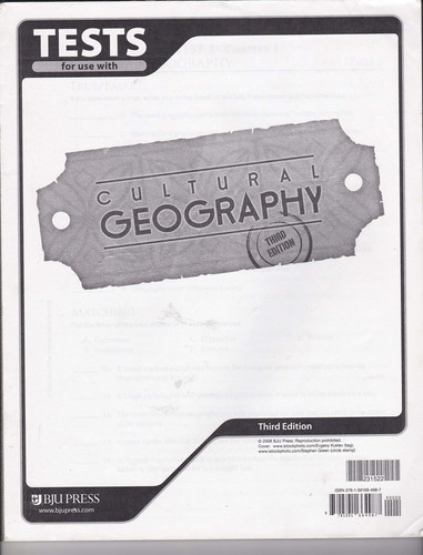 Cultural Geography Tests 3rd Edition
