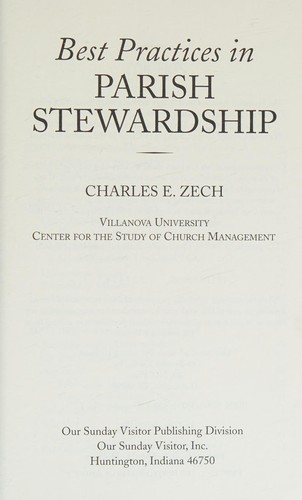 Best practices in parish stewardship