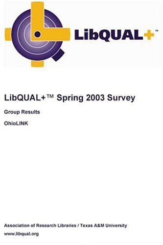 LibQual+ Spring 2003 Survey Group results, OhioLINK