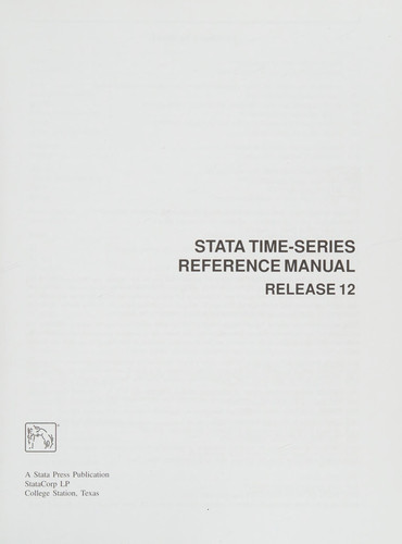 Stata Time-series Reference Manual Release 12