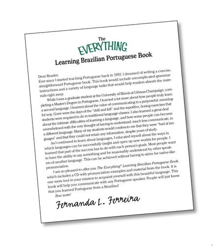 The Everything Learning Brazilian Portuguese Book Speak, Write, and Understand Basic Portuguese in No Time