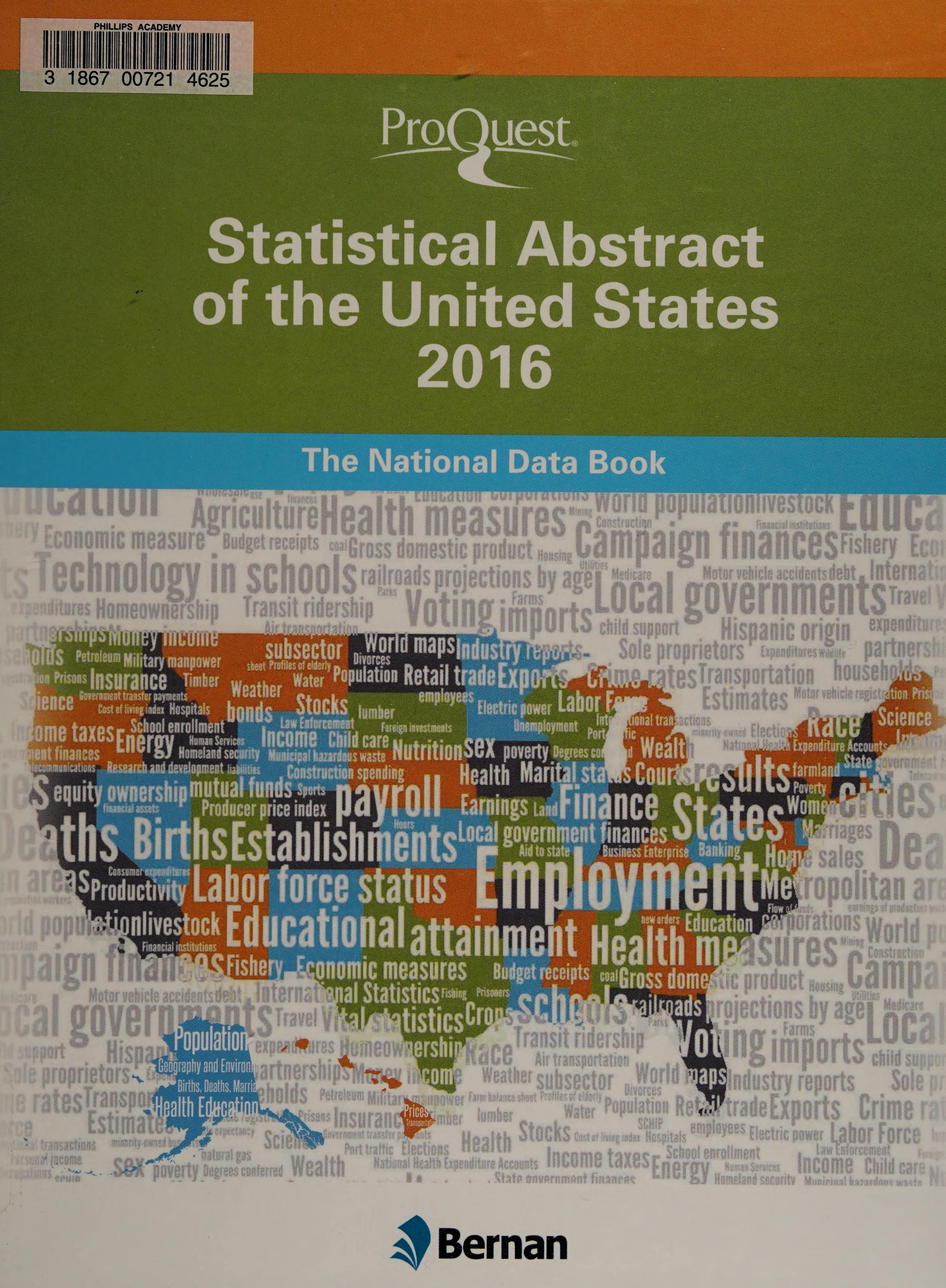 ProQuest Statistical Abstract of the United States 2016: The National Data Book