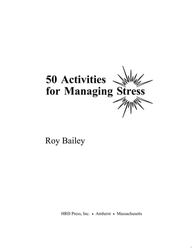 50 Activities for Managing Stress