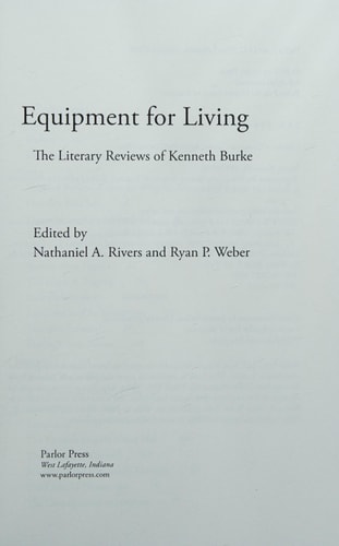Equipment for Living The Literary Reviews of Kenneth Burke