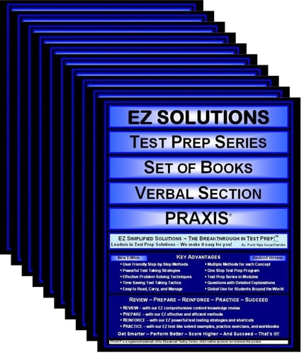 EZ Solutions: Test Prep Series: Set of Books: Verbal Section PRAXIS