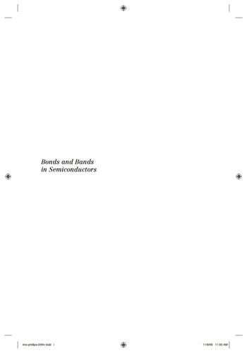 Bonds and Bands in Semiconductors