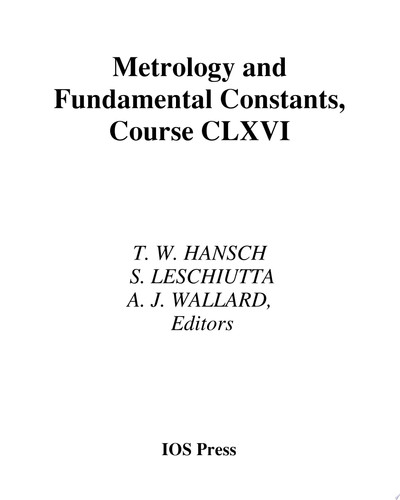 Metrology and Fundamental Constants