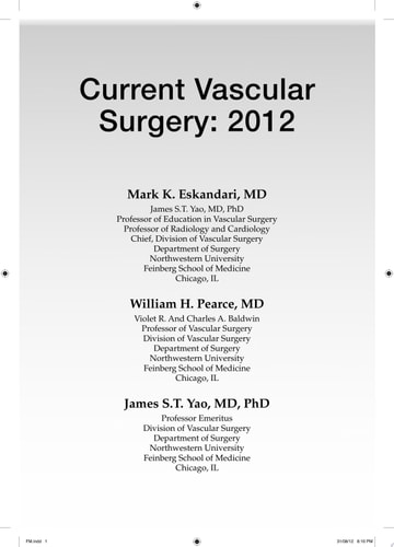 Current Vascular Surgery 2012