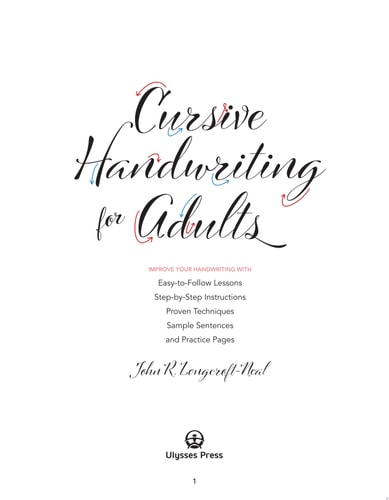 Cursive Handwriting for Adults