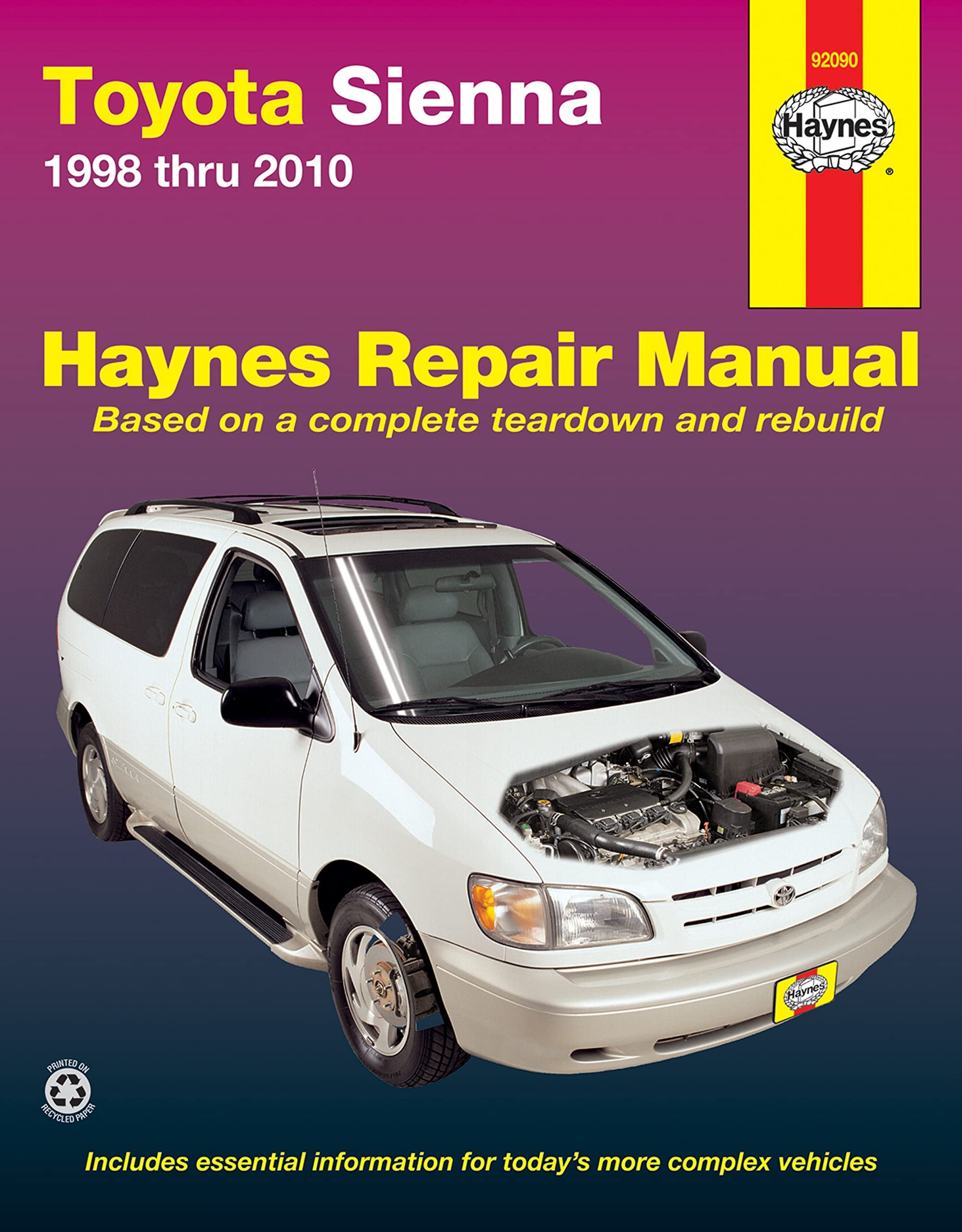 Toyota Sienna 1998 thru 2010 All Models
