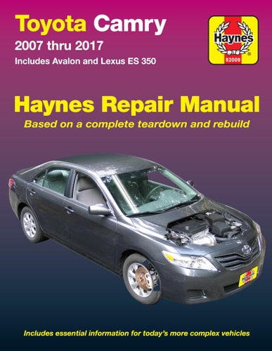 Toyota Camry 2007 Thru 2017 - Includes Avalon and Lexus ES 350