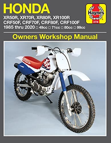 Honda XR50, XR70R, XR80R, XR100R, CRF50F, CRF70F, CRF80F, CRF100F 1985-2020 Service & Repair Manual