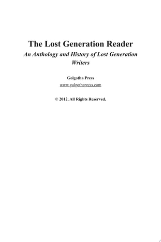 The Lost Generation Anthology