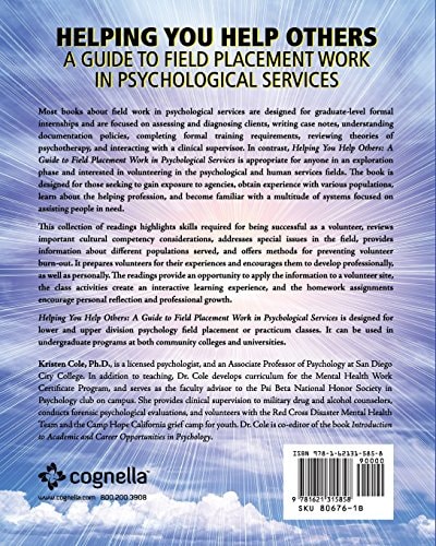 Helping You Help Others A Guide to Field Placement Work in Psychological Services