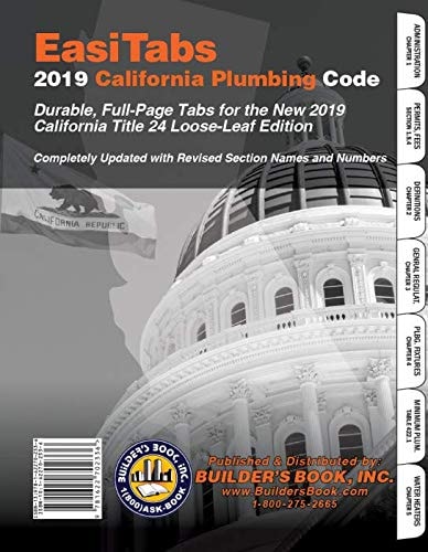 California Plumbing Code, Title 24 Part 5: 2019 Loose-Leaf EasiTabs