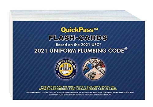 Uniform Plumbing Code QuickPass Flash-Cards Based on the 2021 UPC