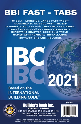 2021 International Building Code Fast Tabs