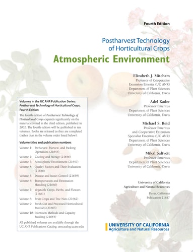 Postharvest Technology of Horticultural Crops: Atmospheric Environment