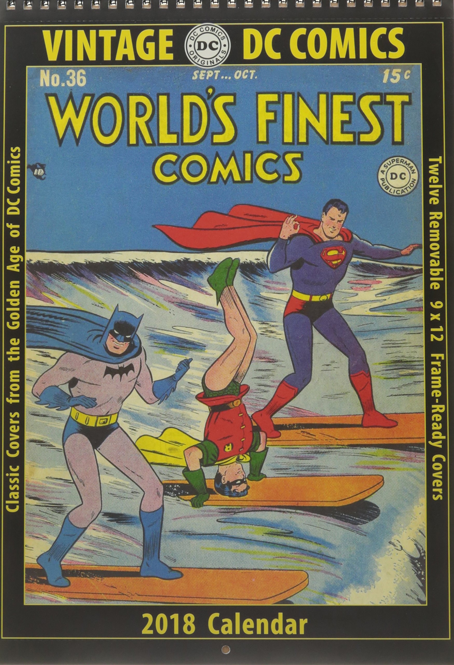 Vintage DC Comics 2018 Calendar: Classic Covers from the Golden Age of DC Comics