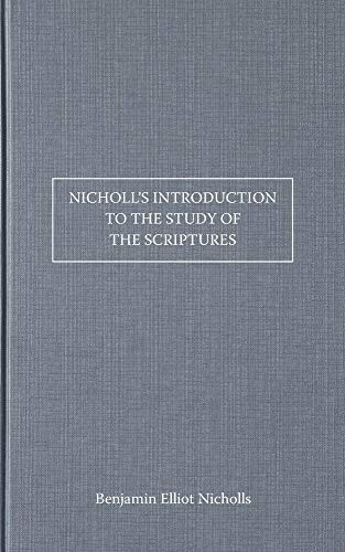 Nicholls's Introduction to the Syudy of the Scriptures