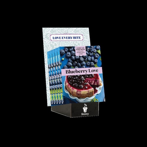 5-copy counter display Blueberry Love: 46 Sweet and Savory Recipes for Pies, Jams, Smoothies, Sauces, and More