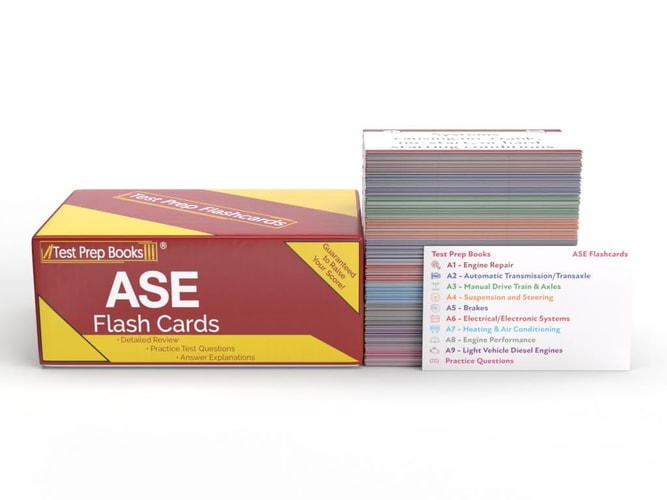 ASE Study Cards A1-A9: ASE Certification Test Prep and Practice Test Questions