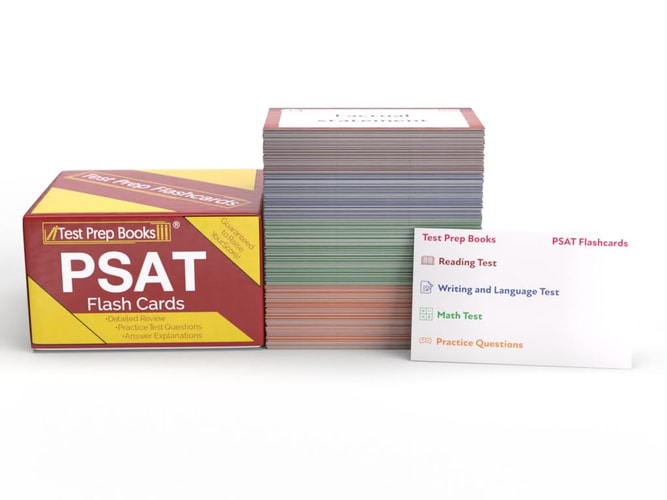 PSAT Study Cards: PSAT Prep 2024-2025 with Practice Test Questions
