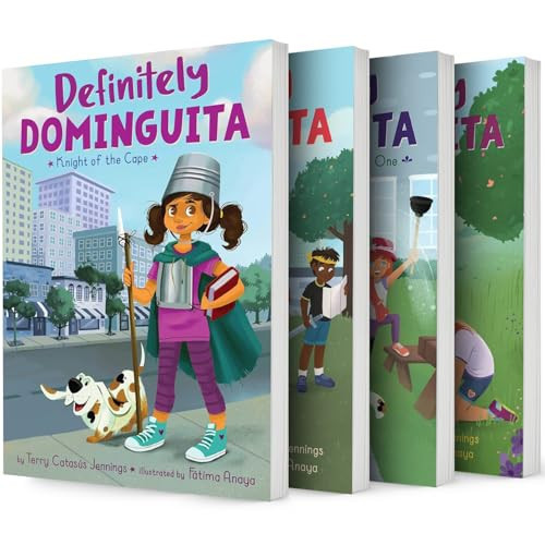 The Definitely Dominguita Series. 4 Books Collection Set. Knight of the Cape, Captain Dom's Treasur, All for One, Sherlock Dom by Terry Catasus Jennings