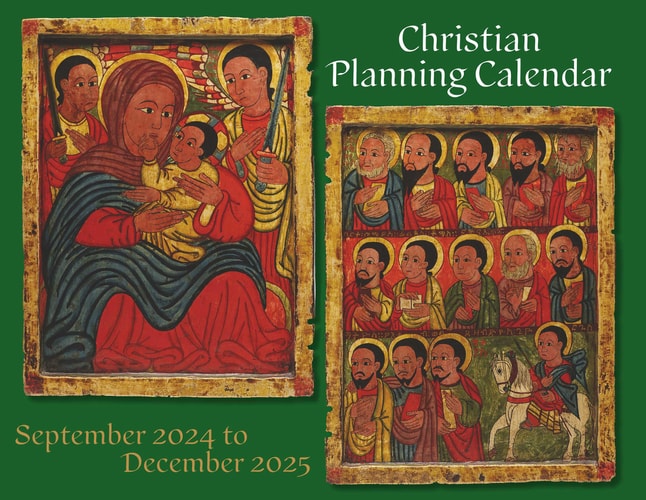 2025 Christian Planning Calendar: September 2024 through December 2025