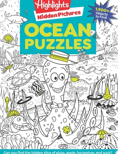 Ocean Puzzles: Over 100 Ocean-Themed Search and Find Puzzles for Kids 6 and Over, Featuring Sea Creatures, Marine Animals, Underwater Scenes and Over 1,900 Hidden Objects
