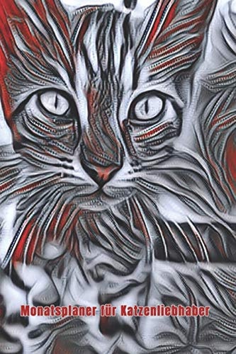 Monatsplaner für Katzenliebhaber: 120 Seiten Cream I A5 Format I Dot Grid Journal I Taschenbuch Notizheft (German Edition)