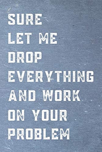 Sure, Let Me Drop Everything and Work on Your Problem 120 Pages Ruled Line Journal Cute Gift Idea for Accountant, Secretariat, Engineer and Cashier