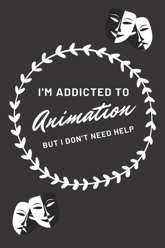 Animation Notebook Black&White Cover Funny Gifts Ideas for Men/Women on Birthday Retirement Or Christmas - Humorous Lined Journal to Writing