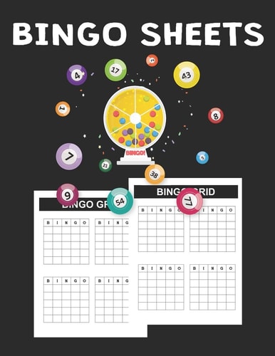 Bingo Sheets Blank Bingo Grid Score Record, Bingo Game Record Book, Blank Bingo Cards, Bingo Supplies, 4 Bingo Cards Each 100 Sheets
