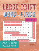 Large-Print Word-Finds Puzzles Word Search Book for Adults Over 100 Puzzles to Complete