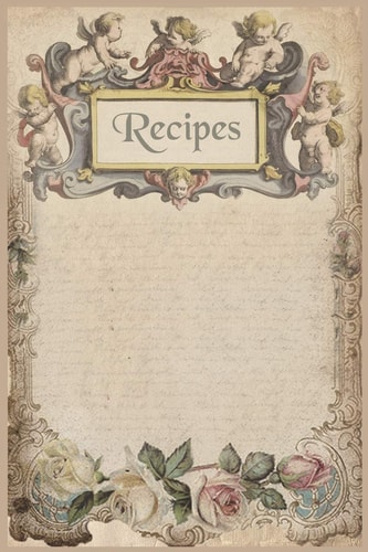 Recipe Journal Vintage Cover Recipe Book 120 Pages Recipe Journal to Write In