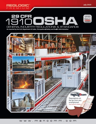Mancomm's OSHA General Industry CFR 1910 July 2020 Book