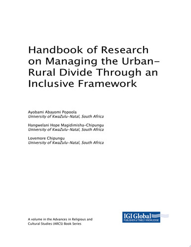 Handbook of Research on Managing the Urban-Rural Divide Through an Inclusive Framework