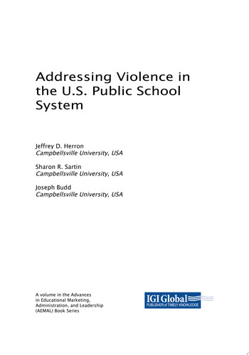 Addressing Violence in the U.S. Public School System