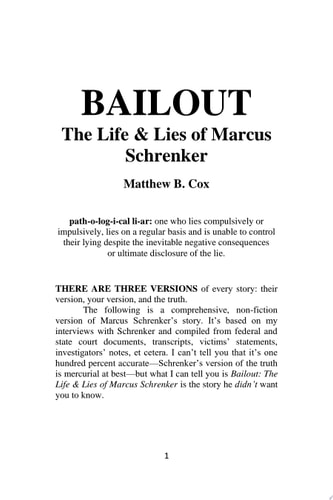 Bailout The Life & Lies of Marcus Schrenker